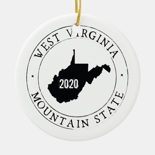 Persoonlijk West Virginia Keramisch Ornament (Voorkant)
