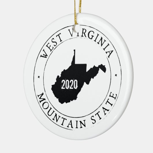 Persoonlijk West Virginia Keramisch Ornament (Links)