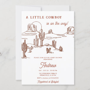 Persoonlijk Western cowboy Baby shower Kaart