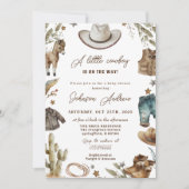Persoonlijk Western CowBoy Baby shower Kaart (Voorkant)