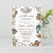 Persoonlijk Western CowBoy Baby shower Kaart (Staand voorkant)