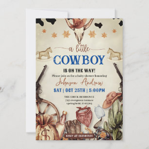 Persoonlijk western Een kleine CowBoy Baby shower Kaart