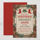 Persoonlijk Westers Kerstfeest Kaart (Voorkant / Achterkant)