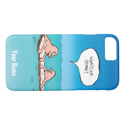 Persoonlijk Whatcha Doing? Cartoon Case-Mate iPhone Case (Achterkant (Horizontaal))