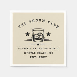 Persoonlijk Whiskey Thema Weekend Vrijgezellenfees Servet