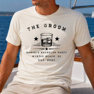 Persoonlijk Whiskey Thema Weekend Vrijgezellenfees T-shirt