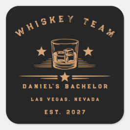 Persoonlijk Whisky Thema Weekend Vrijgezellenfeest Vierkante Sticker