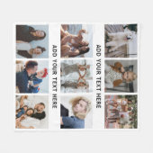 Persoonlijk White 9 Foto Collage Fleece Deken (Voorkant (Horizontaal))