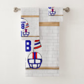 Persoonlijk White Blue Football Jersey Bad Handdoek (Insitu)