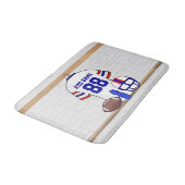 Persoonlijk White Blue Football Jersey Badmat (Gekanteld)