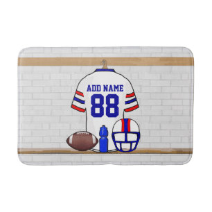 Persoonlijk White Blue Football Jersey Badmat