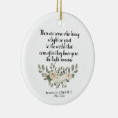 Persoonlijk White Floral Memorial Quote Keramisch Ornament (Rechts)