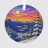 Persoonlijk Whitefish-acrylornament, Aangepaste Mo Ornament (achterkant)
