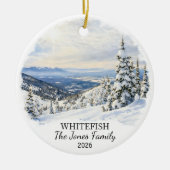 Persoonlijk Whitefish-sieraad, op maat gemaakt Mon Keramisch Ornament (Voorkant)
