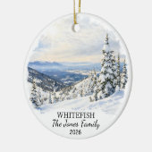 Persoonlijk Whitefish-sieraad, op maat gemaakt Mon Keramisch Ornament (Links)