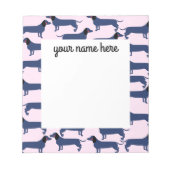 Persoonlijk Wiener Dog Notitieblok (Voorkant)