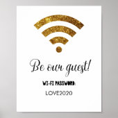 Persoonlijk WiFi-wachtwoord Afdrukken Als gast Poster (Voorkant)