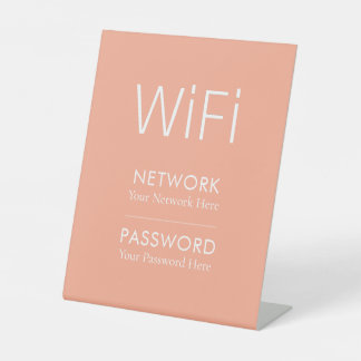 Persoonlijk WiFi-wachtwoordvoetstukbord Reclamebord Met Voetstuk