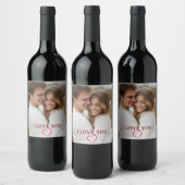 Persoonlijk wijnlabel met foto voor Valentijnsdag Wijn Etiket (Flessen)