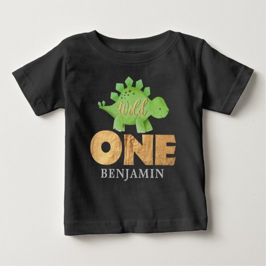 Persoonlijk WILD ONE Dinosaur First Birthday Bab (Voorkant)