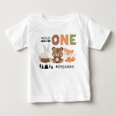 Persoonlijk WILD ONE Woodland First Birthday Bab (Voorkant)