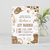 Persoonlijk Wild West 1e Cowboy Rodeo verjaardagsf Kaart