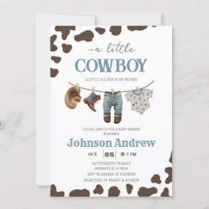 Persoonlijk Wild West Baby shower Kaart