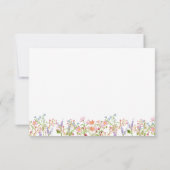 Persoonlijk Wildflower Bee Script Notitiekaartje (Achterkant)