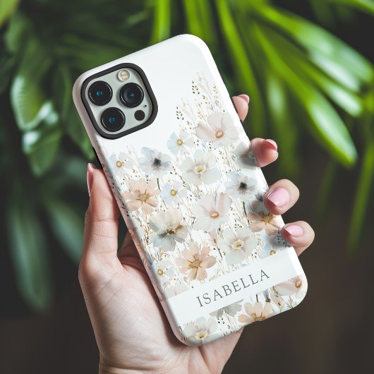 Persoonlijk Wildflower-patroon Case-Mate iPhone Case
