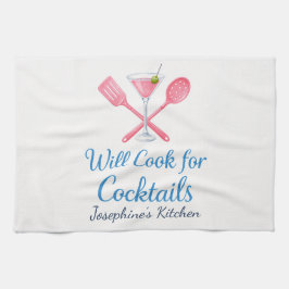 Persoonlijk Will Kook voor Cocktails Grappig Elega Theedoek