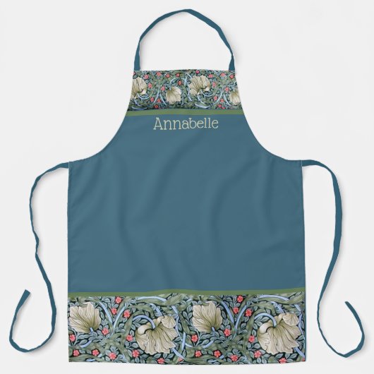 Persoonlijk William Morris bloemenprint Schort (Voorkant)