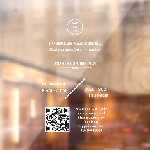 Persoonlijk winkel logo winkel openingstijden deur