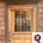 Persoonlijk Winkeladres nummer Gold Black Raamsticker (Huis Deur)