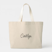 Persoonlijk winkelleven grote tote bag (Achterkant)