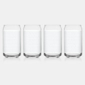Persoonlijk winter geometrisch patroon blikvorm glas (Achterkant)