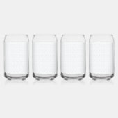 Persoonlijk winter geometrisch patroon blikvorm glas (Voorkant)
