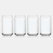 Persoonlijk winter geometrisch patroon blikvorm glas (Links)