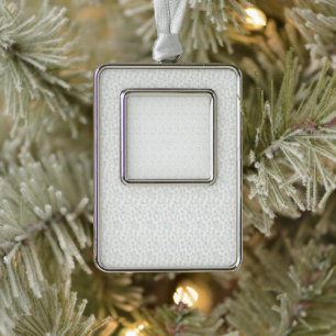 Persoonlijk winter geometrisch patroon verzilverd omlijst ornament