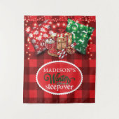 Persoonlijk winter-slaapfeest wandkleed (Voorkant)