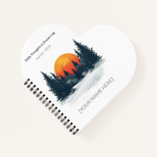 Persoonlijk Winterbos Watercolor Notitieboek