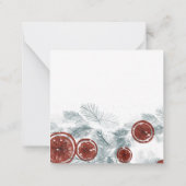 Persoonlijk winterpatroon  notitiekaartje (Achterkant)