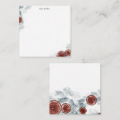 Persoonlijk winterpatroon  notitiekaartje (Voorkant / Achterkant)