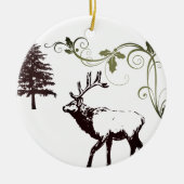 Persoonlijk winterWonder Elk Kerstfeest Keramisch Ornament (Voorkant)