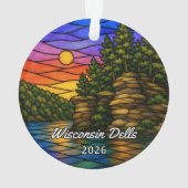 Persoonlijk Wisconsin Dells Acryl Ornament, Klant Ornament (achterkant)