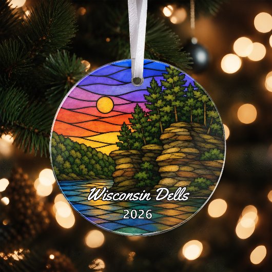 Persoonlijk Wisconsin Dells Acryl Ornament, Klant Ornament