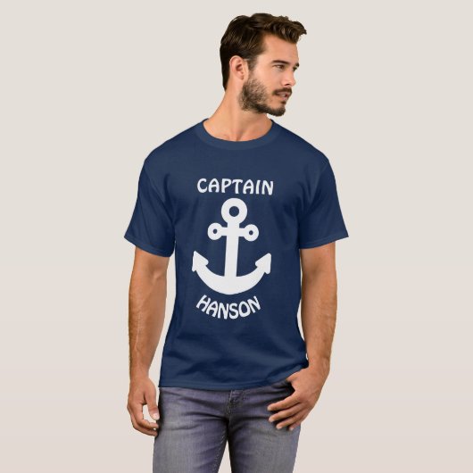 Persoonlijk wit anker t-shirt (Voorkant volledig)