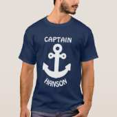Persoonlijk wit anker t-shirt (Voorkant)