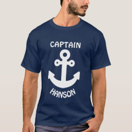 Persoonlijk wit anker t-shirt