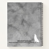 Persoonlijk wit eenhoorn portret notitieboek (Achterkant)