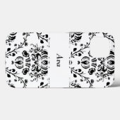 Persoonlijk wit en zwart damast Case-Mate iPhone case (Achterkant (horizontaal))